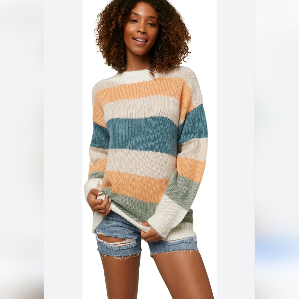 O’Neill Striped Floyd Sweater Orange Blue Green